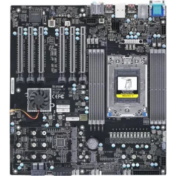 Supermicro - Motherboard M12SWA-TF - E-ATX - Socket sWRX8 - AMD WRX80 Chipset - USB-C Gen2, USB 3.2 Gen 1, USB 3.2 Gen 2, USB-C Gen 2x2 - 10 Gigabit LAN, Gigabit LAN - Onboard-Gra