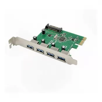 PCIe USB 3.0 Card Inateck KTU3FR-4P — 4 USB 3.0 Ports, 15‑pin SATA Power
