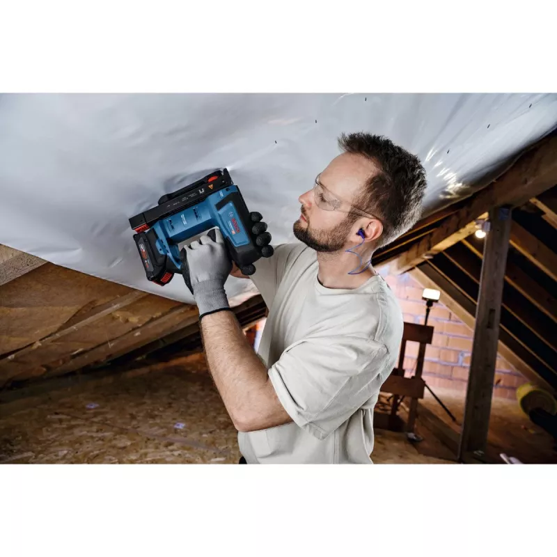 Cordless Wood Stapler GTH 18V-14 Professional solo, 18Volt, Electric Stapler Blue/black, without Battery and Charger