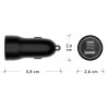Car Charger d bramante re-charge — USB-C 30W + USB-A 18W, 12–24V, Black