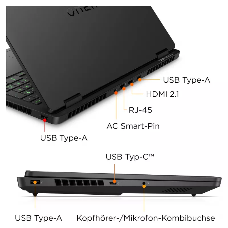 HP OMEN 16-am0168ng 16.0 WUXGA IPS 165Hz, Intel Core Ultra 7-255H, 24GB RAM, 1TB SSD, RTX 5070, FreeDOS (CV4B2EA#ABD)