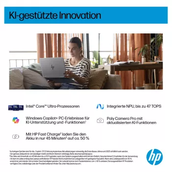 HP OmniBook BZ8E4EA 16 Notebook - Core Ultra 5 4,5 GHz 40,6 cm - 512 GB SSD - 16 GB RAM - Touch-Screen - Windows 11 Home (BZ8E4EA#ABD)