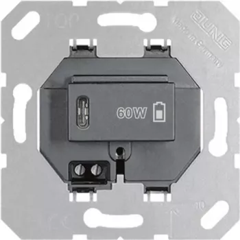 JUNG JG USB PD60 C SW USB-Charger PD 1xTyp C black (USBPD60CSW)