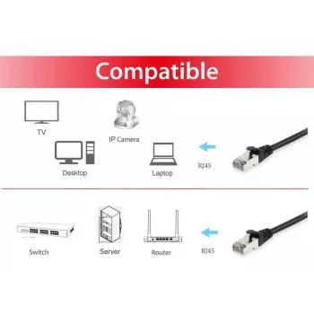 Patch Cable Equip Cat.6 S/FTP RJ-45 30m Black