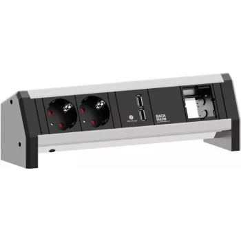 Power extension Bachmann Desk 1 3 AC outlets Black