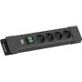 Power strip Bachmann CONNECTUS 4xUTE 1xSchalter 2.0m CEE7/7 Black