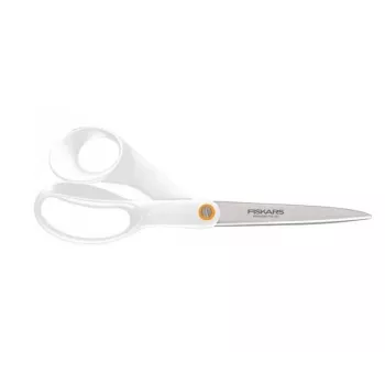 Fiskars F061200487 stationery/craft scissors Office scissors Straight cut Stainless steel, White