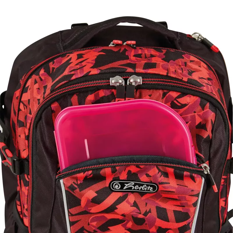 Sports backpack Herlitz Ultimate Graffiti Black Red