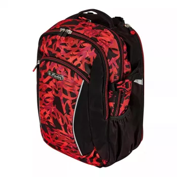 Sports backpack Herlitz Ultimate Graffiti Black Red