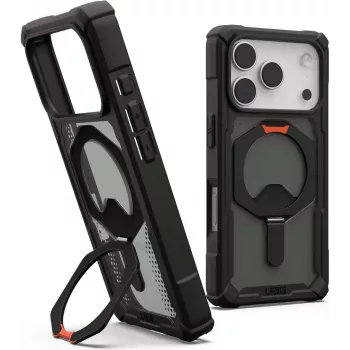 UAG Urban Armor Gear Plasma XTE MagSafe Kickstand Case | Apple iPhone 17 Pro | black/pop orange | 114527114097 (114527114097)