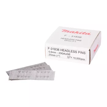 Makita F-31838 galvanised pin nails, 0.6 x 25 mm, 23 Ga, 10000 pcs