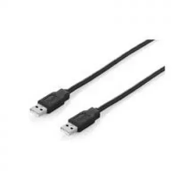 EQUIP USB 2.0 Cable A->A 3m S/S black (128871)
