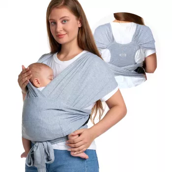Momcozy Baby Wrap Carrier Grey