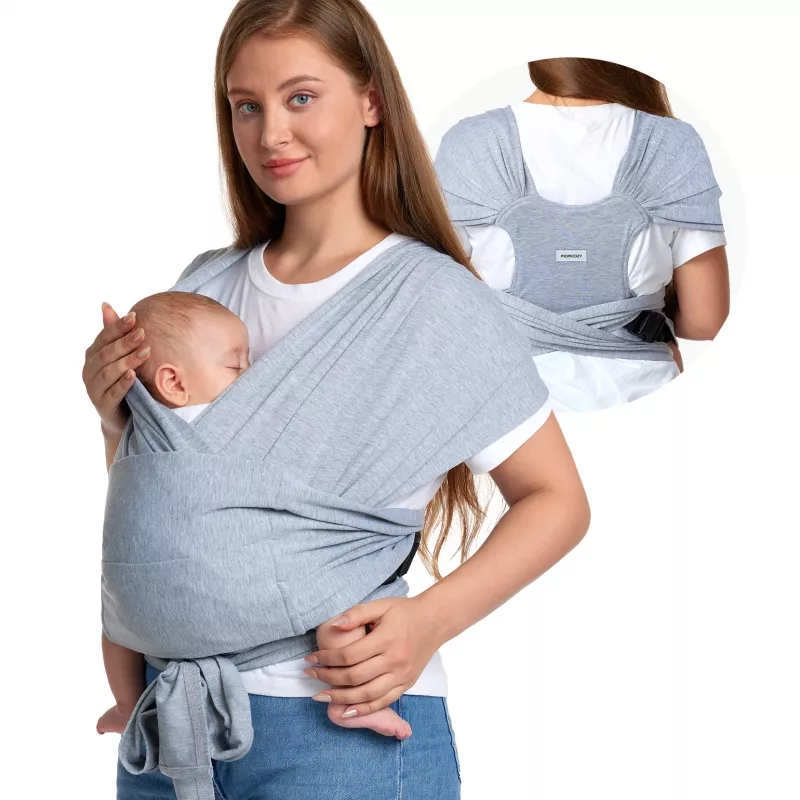 Momcozy Baby Wrap Carrier Grey