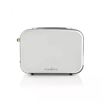Toaster Nedis KABT510EWT — 2-slice stainless steel housing, 900 W, white