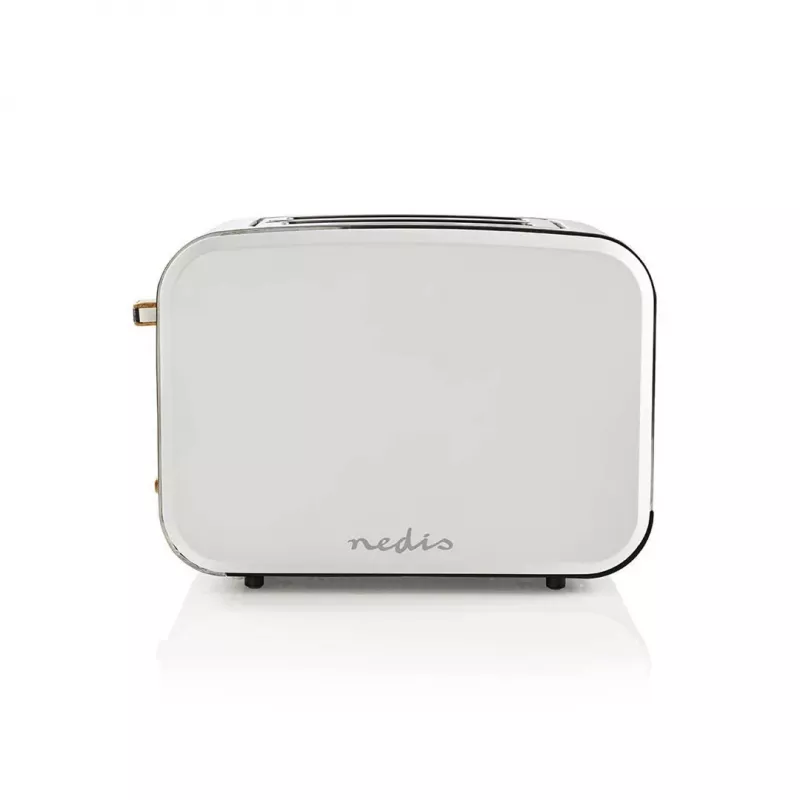 Toaster Nedis KABT510EWT — 2-slice stainless steel housing, 900 W, white