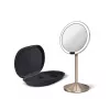 simplehuman Folding mirror with sensor, 12 cm, rechargeable, stainless steel ros gold