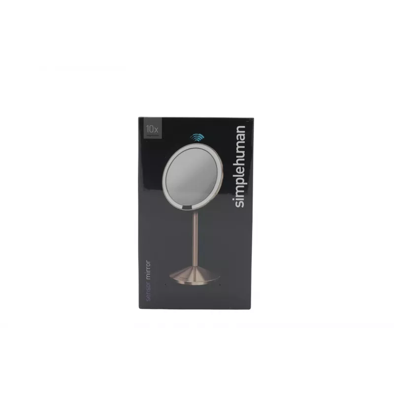 simplehuman Folding mirror with sensor, 12 cm, rechargeable, stainless steel ros gold