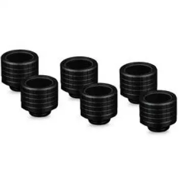 Thermal Grizzly Thermal Interface Fitting DeltaMate Fitting HT16 Black (6-Pack)