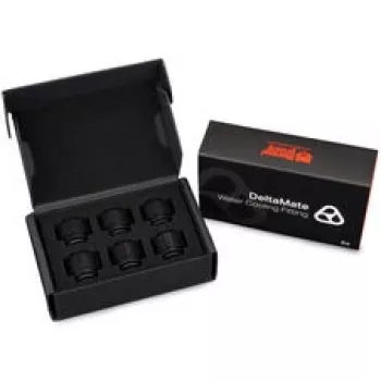 Thermal Grizzly Thermal Interface Fitting DeltaMate Fitting HT16 Black (6-Pack)