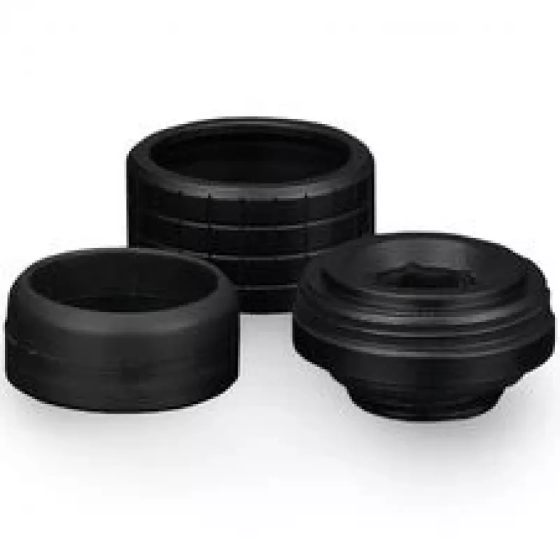 Thermal Grizzly Thermal Interface Fitting DeltaMate Fitting HT16 Black (6-Pack)