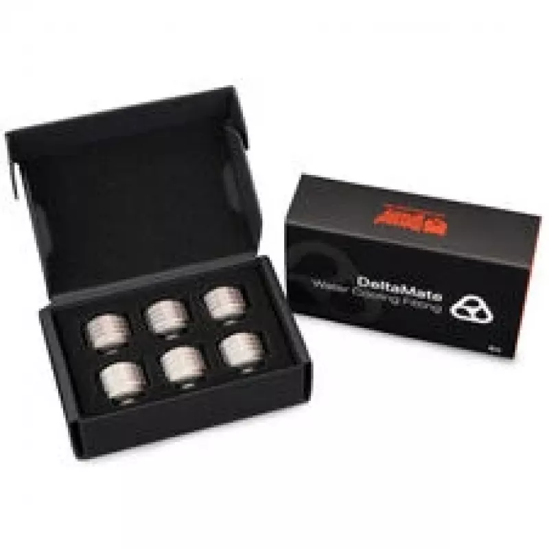 Thermal Grizzly DeltaMate Fitting HT14 Matt Nickel 6-pack — thermal interface material accessory
