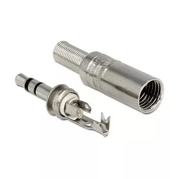 Wire connector DELOCK 65532, 3.5 mm metal, silver