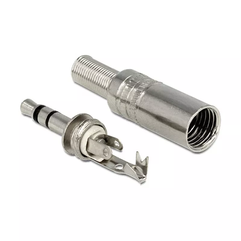 Wire connector DELOCK 65532, 3.5 mm metal, silver
