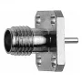 Connector socket Telegärtner SMA panel mount with flange Z29, gold, pack of 5
