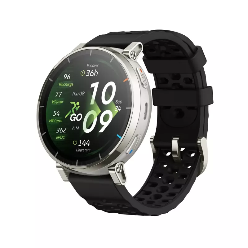 Smartwatch Amazfit Active 3 — 1.32 inch (3.35 cm) AMOLED 466×466 px, GPS, 365 mAh, silicone band