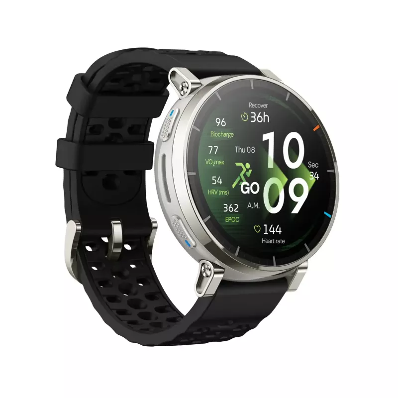 Smartwatch Amazfit Active 3 — 1.32 inch (3.35 cm) AMOLED 466×466 px, GPS, 365 mAh, silicone band