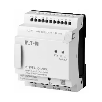 EATON control relay EASY-E4-DC-12TCX1 24 VDC, 8 outputs (4 changeover) model 197214