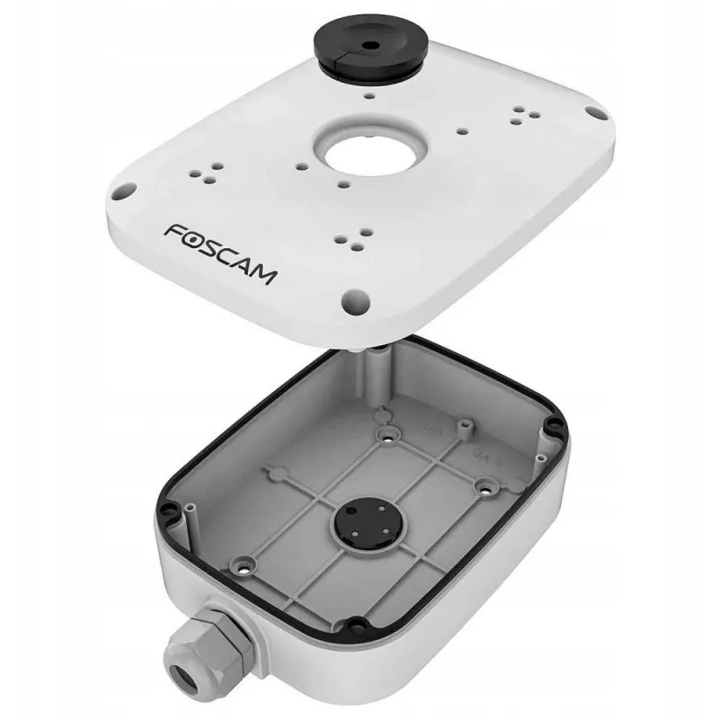 Foscam mounting box FAB28H — white plastic junction/panel box for Foscam cameras