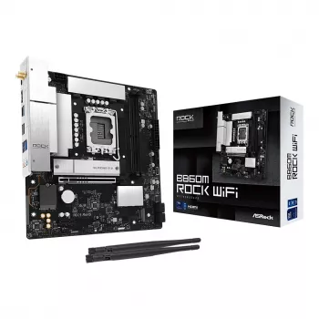 Motherboard ASRock B860M Rock WiFi (mATX, Intel LGA 1851, DDR5, HDMI, DisplayPort)