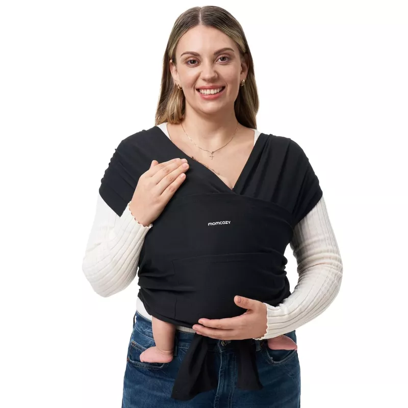 Momcozy Baby Wrap Carrier Black | Baby Carrier |