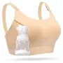 Hands-free breast pump bra Momcozy YN08 (XXL) — beige, size XXL, compatible with Momcozy pumps