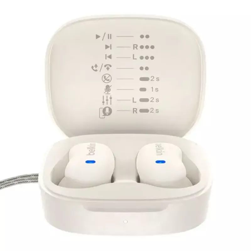 Headset Belkin SoundForm Anywhere — In-ear wired & wireless (USB-C, Bluetooth), white, 4 g
