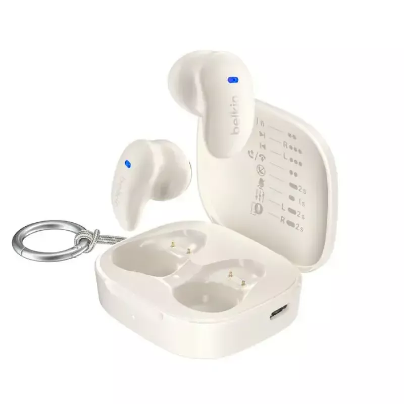 Headset Belkin SoundForm Anywhere — In-ear wired & wireless (USB-C, Bluetooth), white, 4 g