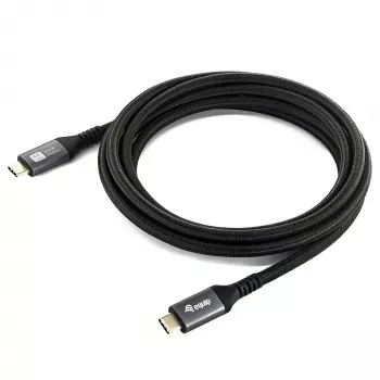EQUIP USB4 Gen 2x2 C–C Cable 3.0m, PD 100W, 4K/60Hz, 20Gbps, Black