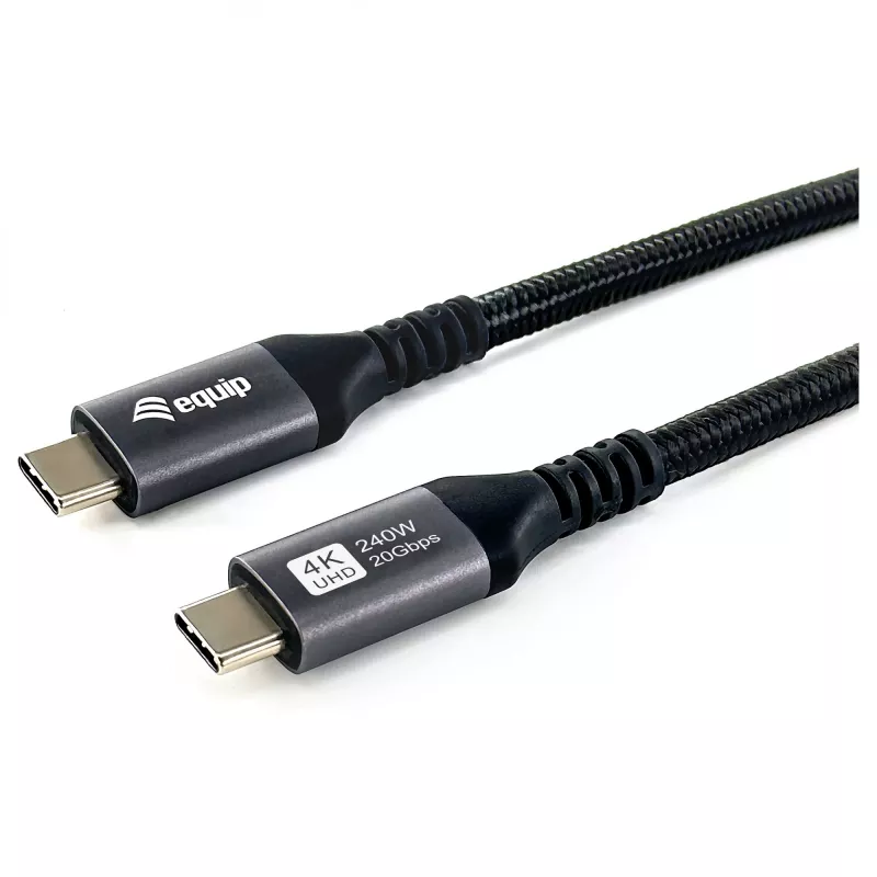 EQUIP USB4 Gen 2x2 C–C Cable 3.0m, PD 100W, 4K/60Hz, 20Gbps, Black