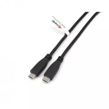 EQUIP USB 2.0 Type-C to Type-C Cable M/M 0.3m PD 60W, 0.48 Gbit/s, Nickel-plated Contacts, Black