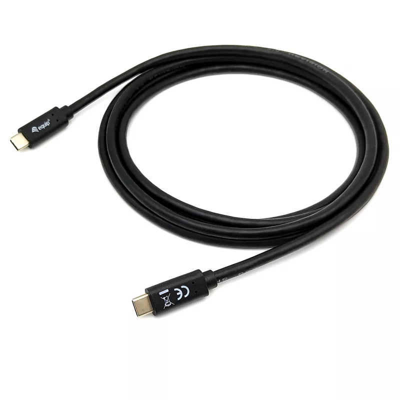 USB-C to USB-C cable EQUIP 128348, USB 3.2 Gen 1 (5 Gbps), PD 60W, 0.5 m, black