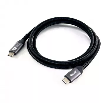 USB4 Gen3x2 C–C Cable EQUIP 128380, 0.5 m, PD 3.1 240W, 40 Gbps, 8K/60Hz, Black