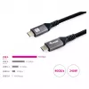 USB4 Gen3x2 C–C Cable EQUIP 128380, 0.5 m, PD 3.1 240W, 40 Gbps, 8K/60Hz, Black