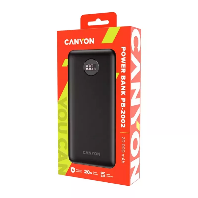 Canyon PB-2002 Powerbank 20.000 mAh PD20W black