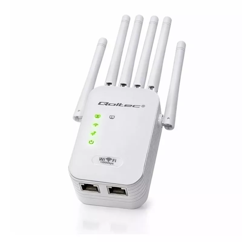 Wi‑Fi Signal Booster QOLTEC AC1200 – QOLTEC AC1200 dual‑band signal amplifier