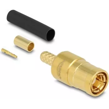 DELOCK SMB plug 91786 for crimping RG-174 and RG-316 with heat-shrink tubing