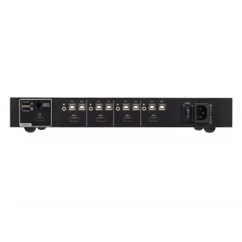KVM switch ATEN 4‑port USB HDMI with CAC, 4K UHD 3840x2160@60Hz, metal housing