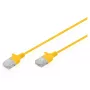 Patch cable DIGITUS CAT6 U-UTP Slim 0.3 m, yellow