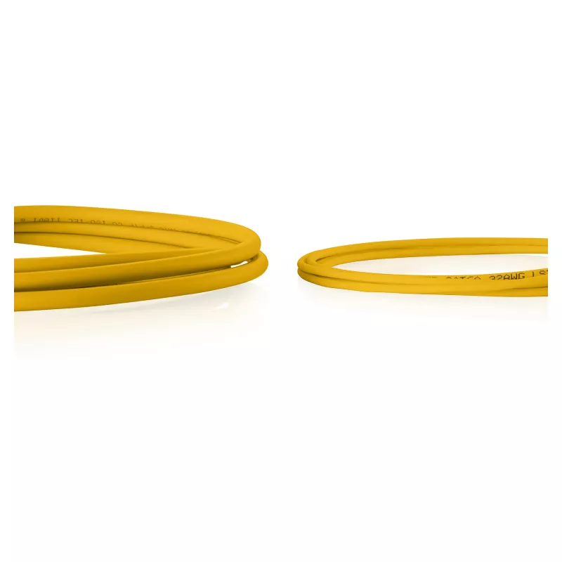 Patch cable DIGITUS CAT6 U-UTP Slim 0.3 m, yellow